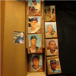 14" Card Stock Box nearly full of 1962 Topps Baseball cards.