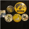 Image 1 : (5) Different 1970-80 Hawkeye Homecoming Pin-backs.
