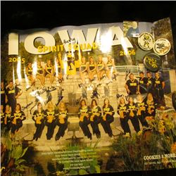 2005-2006 Iowa Herkies Squad Subway Poster with numerous autographs; & (3) different 1970-80 era Iow