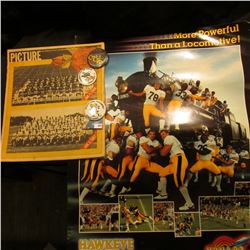 "More Powerfull than a Locomotive Hawkeye Football '83 9 & 2 1983 Gator Bowl" Poster; "Des Moines Re