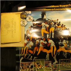 "More Powerfull than a Locomotive Hawkeye Football '83 9 & 2 1983 Gator Bowl" Poster; Post cards & m