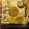 Image 2 : (3) Different Iowa Hawkeye Posters; (5) Different 1970-80 era Hawkeyes Pinbacks; & a Hawkeye 45 RPM 