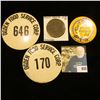 Image 1 : Pair of Pinbacks "Ogden Food Service 646" & "Ogden Food Service Corp. 170"; pinback "Junior Olympics