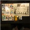 Image 1 : 1986 Black & White photo of Milwaukee Brewers; 1983 uncut sheet of 1982 League Leaders (9 cards); & 