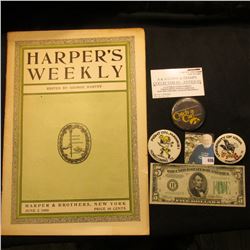 June 2, 1906 "Harper's Weekly" Edited by George Harvey; Series 1934 B Five Dollar Federal Reserve No