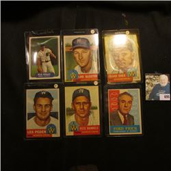 (6) Old Baseball Cards, which 'Doc' thought were worth about $200. Includes Kirk Gibson, Lou Sleater