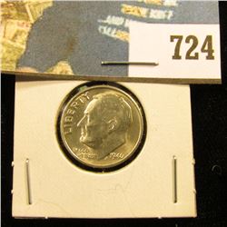 1946 P U.S. Silver Roosevelt Dime, BU.