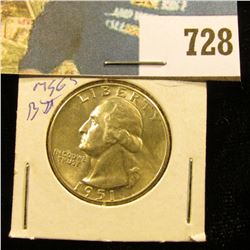 1951 D U.S. Washington Quarter. Brilliant Uncirculated.