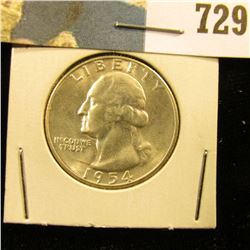 1954 S U.S. Washington Quarter. Brilliant Uncirculated.