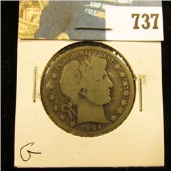 1894 P Barber Half Dollar, G.