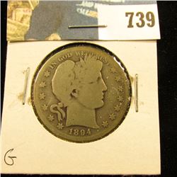 1894 S Barber Half Dollar, G.