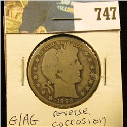 1898 O Barber Half Dollar, G/AG.