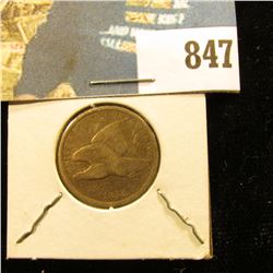 1858 U.S. Flying Eagle Cent, G-VG.