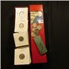 Image 1 : 9" Red Coin Stock Box full of later date Jefferson Nickels all worked up in 2" x 2" holders.