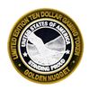 Image 1 : .999 Silver Golden Nugget Las Vegas, NV $10 Casino Limited Edition Gaming Token