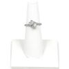 Image 2 : 14KT White Gold 0.89 ctw Round Cut Diamond Engagement Wedding Ring
