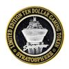 Image 2 : .999 Silver Stratosphere Las Vegas, NV $10 Casino Limited Edition Gaming Token