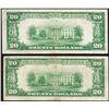 Image 2 : Lot of (2) 1928 $20 Federal Reserve Notes