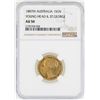 Image 1 : 1887-M Australia Sovereign Young Head and St. George Gold Coin NGC AU50