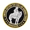 Image 1 : .999 Silver Binions Horseshoe $10 Casino Limited Edition Gaming Token