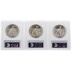 Image 2 : Lot of (3) 1923 $1 Peace Silver Dollar Coins PCGS MS63