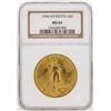 Image 1 : 1908 No Motto $20 Saint Gaudens Double Eagle Gold Coin NGC MS63