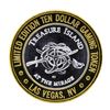 Image 2 : .999 Silver Treasure Island Las Vegas $10 Casino Gaming Token Limited Edition