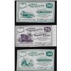 Image 1 : Lot of (3) Summit County Bank Fractional Obsolete Notes