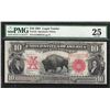 Image 1 : 1901 $10 Bison Legal Tender Note Fr.122 PMG Very Fine 25