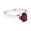 Image 1 : 14KT White Gold 2.79 ctw Ruby Solitaire Ring