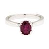 Image 2 : 14KT White Gold 2.79 ctw Ruby Solitaire Ring