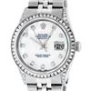 Image 2 : Rolex Mens Stainless Steel MOP Diamond Lugs Datejust Wristwatch