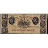 Image 1 : 1800's $10 New Orleans Canal & Banking Company Obsolete Note