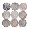 Image 1 : Lot of (9) $1 Peace Silver Dollar Coins