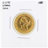 Image 1 : 1881 $5 Liberty Head Half Eagle Gold Coin