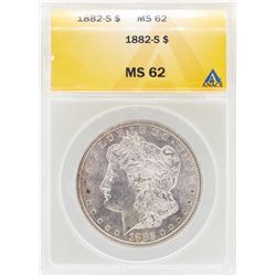 1882-S $1 Morgan Silver Dollar Coin ANACS MS62