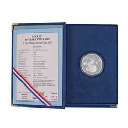 1988 Rarities Mint Disney Mickey Mouse Silver Proof Coin w/Box & COA