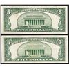 Image 2 : Lot of (2) 1953B $5 Legal Tender Notes