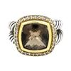 Image 2 : David Yurman 18KT Yellow Gold and Sterling Silver 5.00 ctw Smoky Quartz Ring