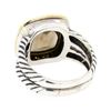 Image 3 : David Yurman 18KT Yellow Gold and Sterling Silver 5.00 ctw Smoky Quartz Ring