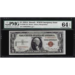 1935A $1 Hawaii Silver Certificate WWII Emergency Note PMG Choice Uncirculated 6