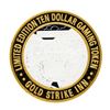 Image 1 : .999 Silver Gold Strike Inn Boulder City, Nevada $10 Limited Edition Casino Gami