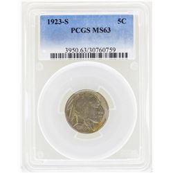 1923-S Buffalo Nickel Coin PCGS MS63