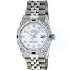 Image 2 : Rolex Mens Stainless Steel White Diamond Lugs and Ruby Datejust Wristwatch