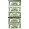 Image 2 : Lot of (5) 1953 $5 Silver Certificate Notes