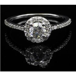 14KT White Gold 0.63 ctw Natural Diamond Solitaire Engagement Ring