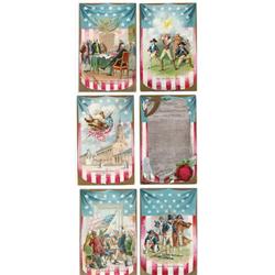 LOT OF 6 PATRIOTIC POSTCARDS