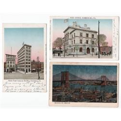LOT OF 3 HARRISBURG, PA & NY POSTCARDS
