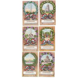 LOT OF 6 GILT DEC. IN MEMORIAM POSTCARDS