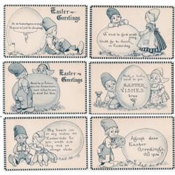 SET OF 6 EASTER POSTCARDS